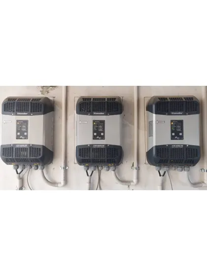 These three powerful inverters are part of a large-scale residential hybrid system. For homes with higher energy needs or extensive battery backup, we install multiple units to manage the load efficiently.