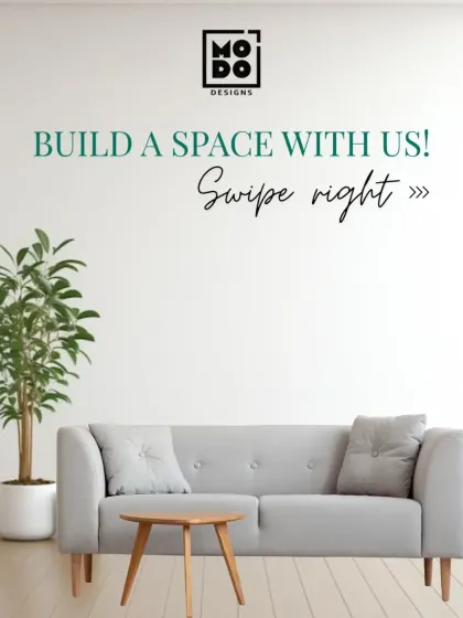 Build a space with us. This series of images visually represents how small, intentional changes can have a great impact, turning a blank space into something beautiful.