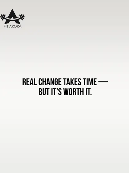 A simple but powerful reminder: Real change takes time, but it's worth it. This is the core message I share with all my clients.