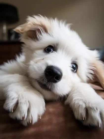 Those puppy eyes! This little one is relaxed and comfortable after a fun morning of activities.
