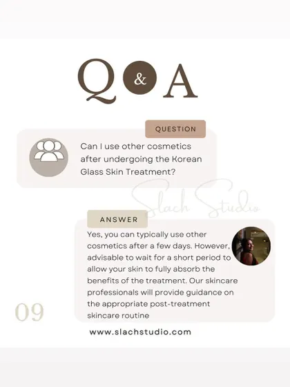 Q&A: After the Korean Glass Skin treatment, it's best to wait a few days before using other cosmetics to let your skin fully absorb the benefits.