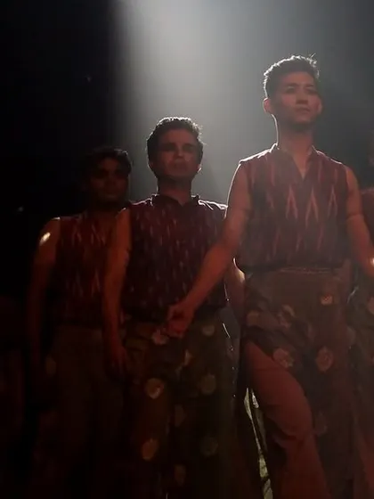 Additional stills and video clips from the 'Rasadrishta' production, each capturing a unique moment of storytelling, emotion, and synchronized group choreography from this extensive project.