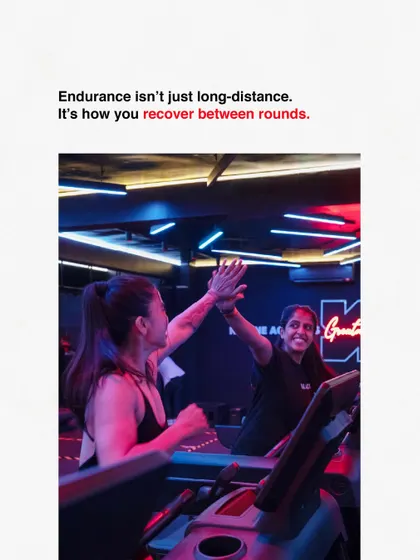 Endurance isn't just about long distances. It's about how you recover between rounds. A high-five from a coach can make all the difference.