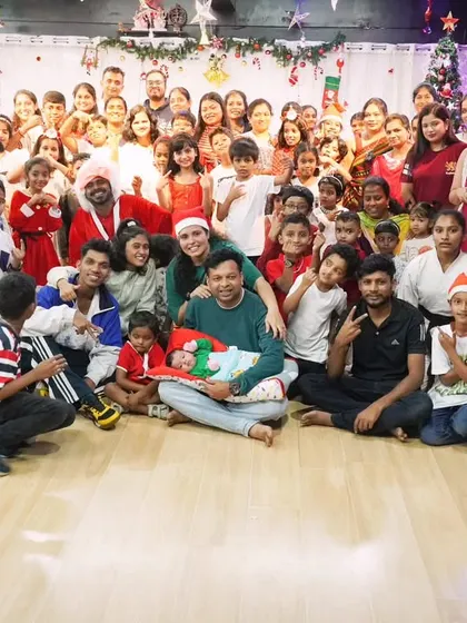This is our Zumbamania family. Our Christmas celebration brought together members of all ages, from kids to adults, for a huge group party. This is the community and connection we build.