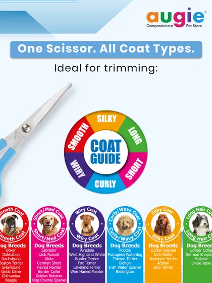 One scissor for all coat types. Our Ergo Safety Scissors are ideal for trimming smooth, silky, long, short, curly, or wiry coats. The rounded tips ensure a safe grooming experience every time.