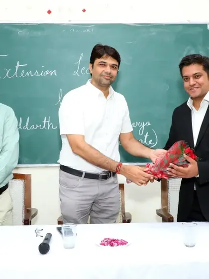 Being welcomed by the faculty at JNVU before my lecture on Supreme Court litigation and becoming an Advocate-on-Record.