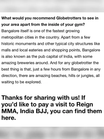 Our invitation to travelers and globetrotters to visit us and train.