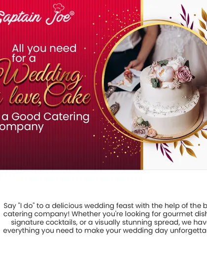 All you need for a wedding is love, a cake, and a good catering company. I am here to be that company, providing everything you need to make your wedding day unforgettable.