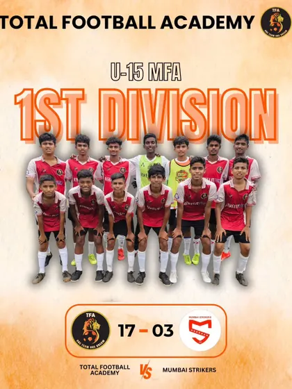 A huge 17-3 victory for our U15 team against Mumbai Strikers in the MFA 1st Division League.