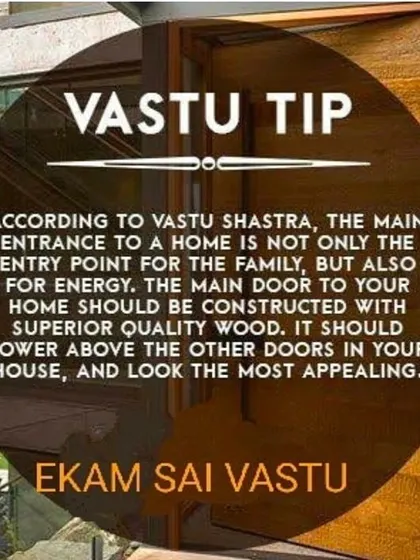 The main entrance is the primary entry point for energy into your home. This Vastu tip explains that the main door should be the most appealing and grandest in the house, ideally made of superior quality wood, to attract positive cosmic energy.