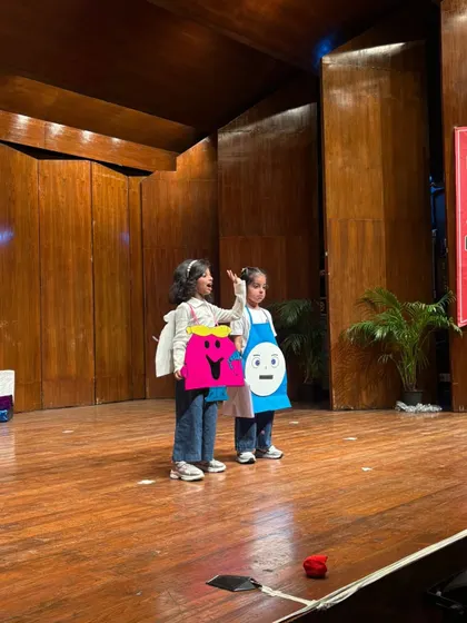 Expressing emotions through character and props is a key part of our drama curriculum.