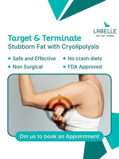 We target and terminate stubborn fat with our advanced Cryolipolysis treatment. It's a safe, non-surgical, and FDA-approved method to tone specific areas like the arms without crash diets.