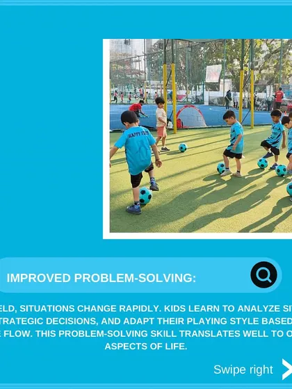 We help kids with improved problem solving. In football, situations change quickly, and they learn to think on their feet and make strategic decisions, a skill that helps in all aspects of life.
