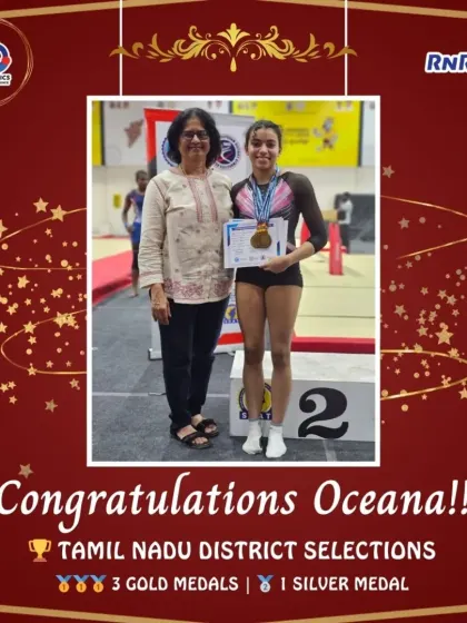 Congratulations to Oceana for her dominant performance at the Tamil Nadu District Selections, winning 3 Gold medals and 1 Silver medal.