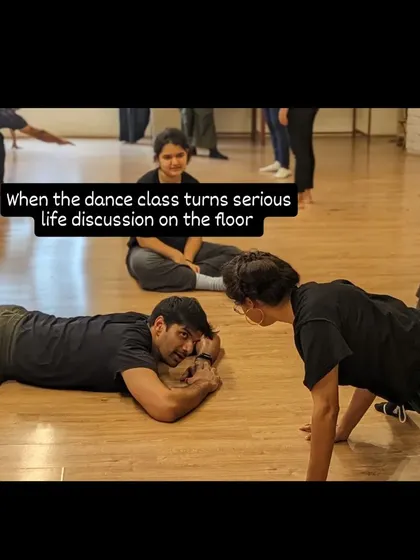 When the dance class turns into a serious life discussion on the floor. Sometimes the deepest connections happen between moves.