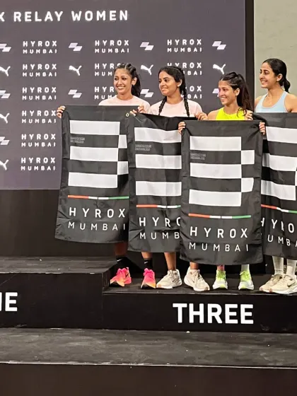 Celebrating a podium finish with my Hyrox women's relay team. Success is earned through consistent effort and teamwork. This is the result of building in silence and letting the results speak for themselves.