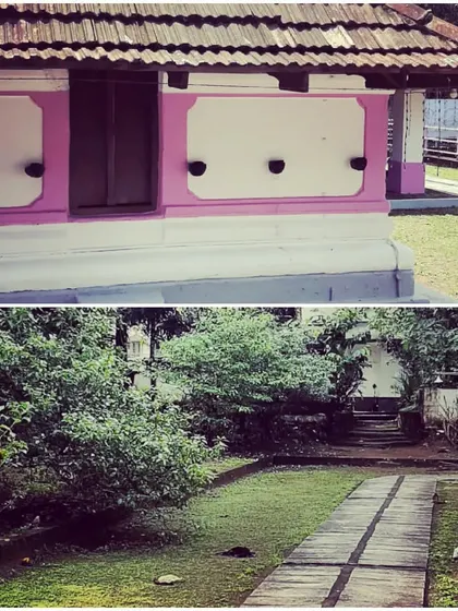 The serene atmosphere of a temple in Thrissur, a space that inspires our devotional performances.