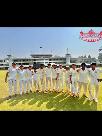 The team posing for a photo at Brabourne Stadium. Playing at such a historic venue is a memorable and inspiring occasion for our young talents.