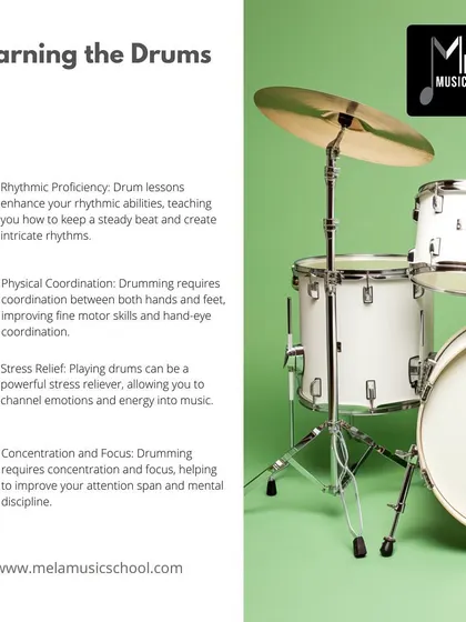 Learning the drums requires concentration and focus, helping to improve attention span and mental discipline in other areas of life.