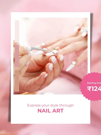 Express your unique style through custom nail art. Whether you have a specific idea or want our artists to create something for you, we can craft a design that is truly one of a kind.