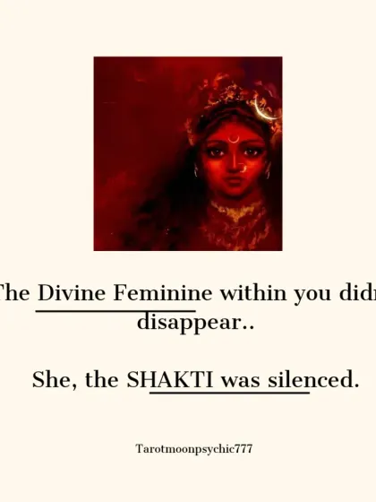 A visual reminder that the Divine Feminine, the Shakti within you, didn't disappear. She was silenced. This is the start of a series about reclaiming that power.