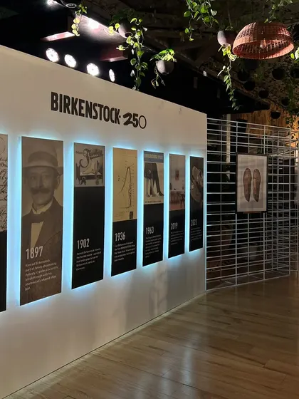 A look at the stunning venue and historical display for the Birkenstock 250th anniversary event. We were thrilled to be a part of such a beautifully curated experience.