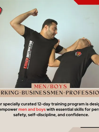 A demonstration of a strike defense for men. My programs are tailored for everyone, addressing the specific threats that men, women, and children face.