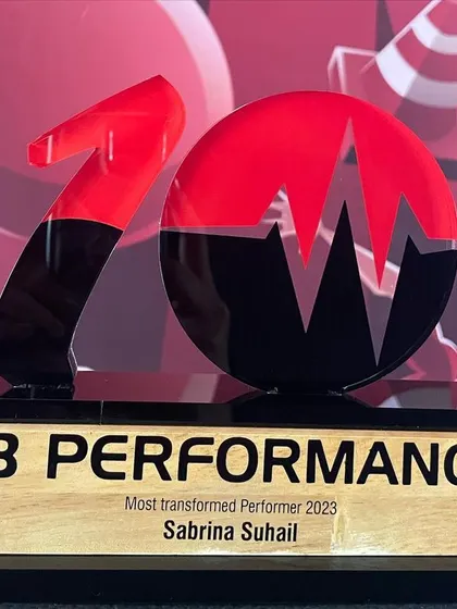 The award for the Most Transformed Performer of 2023. We celebrate not just performance, but the incredible life-changing journeys our clients undertake.