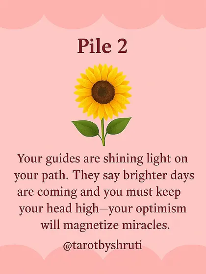 Let the universe send you a message through these flowers. This reading focuses on energies of self-love and forgiveness, optimism for brighter days, or rising above challenges for spiritual growth.