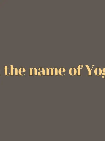 A short poem, 'In the Name of Yoga'. This practice is not for the likes or the look, but for the life it gives. It is not in what is sold or worn, but in how you breathe when you feel torn. It is a surrender in which you grow.