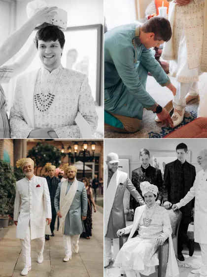 More moments from the groom's getting ready process. These black and white shots add a classic, documentary feel to the wedding story.