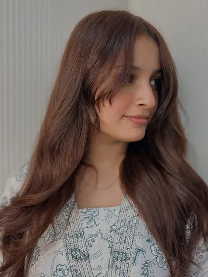 Another beautiful shot of this natural brown hair transformation.