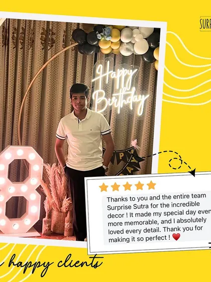 "It made my special day even more memorable." We love hearing from our happy clients! This feedback from an 18th birthday party means so much to us.