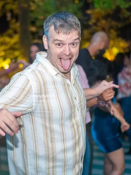 A silly, fun moment captured on camera. It’s all about letting loose and enjoying yourself.