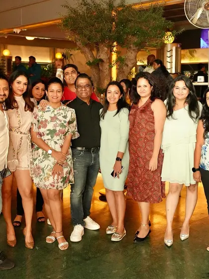 A group of friends enjoying the Hotmix party.