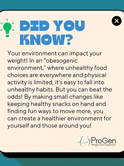 Did you know your environment can impact your weight? We explain the concept of an "obesogenic environment" and how to create a healthier space for yourself.