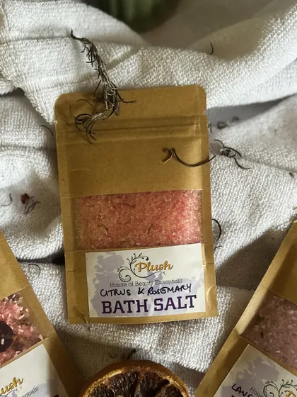 My Citrus & Rosemary bath salt is perfect for an energizing and revitalizing bath.