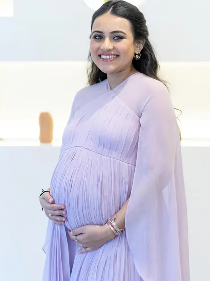 Dolled up my best friend for her baby shower. We enhanced her features with dewy radiance and soft, earthy tones so she looked fresh and natural, just the way she is.