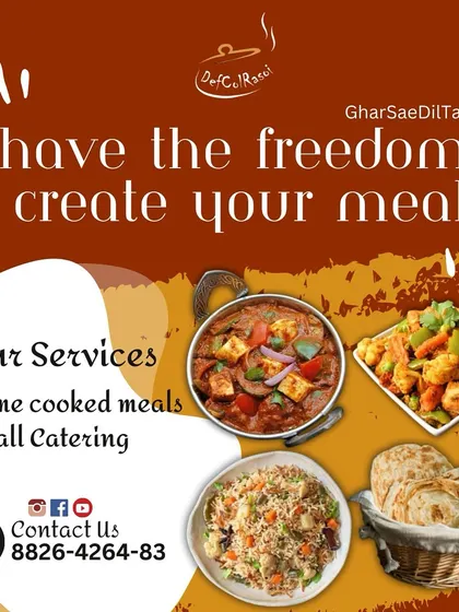 Have the freedom to create your own meal. We offer home-cooked meals and small catering services, with a menu you can customize.