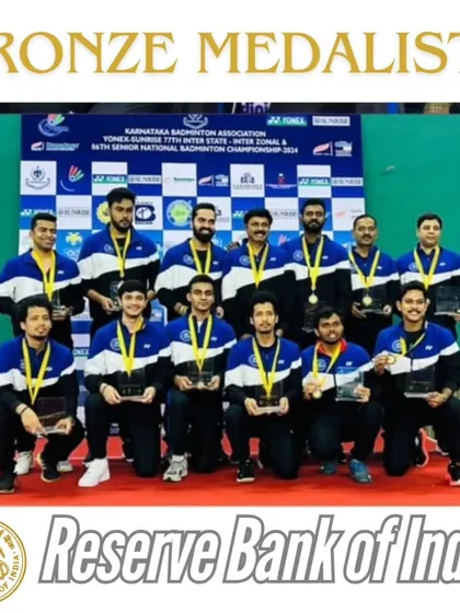 The Reserve Bank of India team, featuring my trainee Shivam Sharma, who secured a Bronze medal at the National Team Championship.