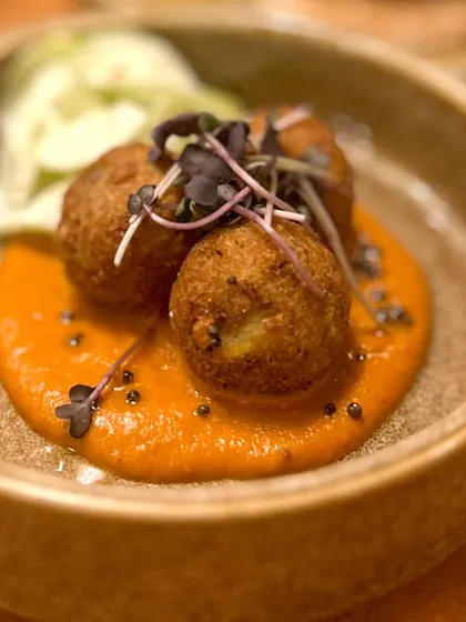 A dish from our Hosa x Comorin Pop-Up, a night of inventive plates and memorable moments.