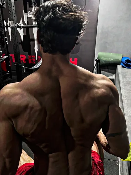 Another shot of the traps, proving that a strong upper back is a key focus in my training programs.