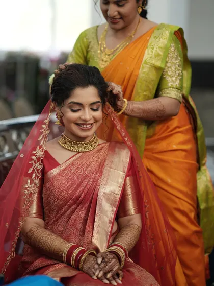 An airbrushed look on my prettiest bride. This candid shot with her mother captures the emotion of the day, with makeup that is designed to be flawless yet feel personal.