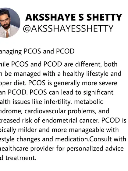 While PCOS is generally more severe and can lead to significant health issues, both PCOS and PCOD can be managed with a healthy lifestyle. It is always crucial to consult with a healthcare provider for personalized advice.