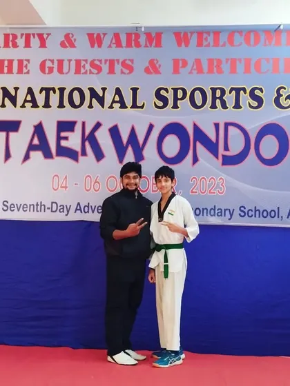 Another national champion in the making. Ronit Jadhav proudly displays his gold medal from the CISCE National Championship. This victory qualified him for the SGFI National Championship. Keep rising, beta.