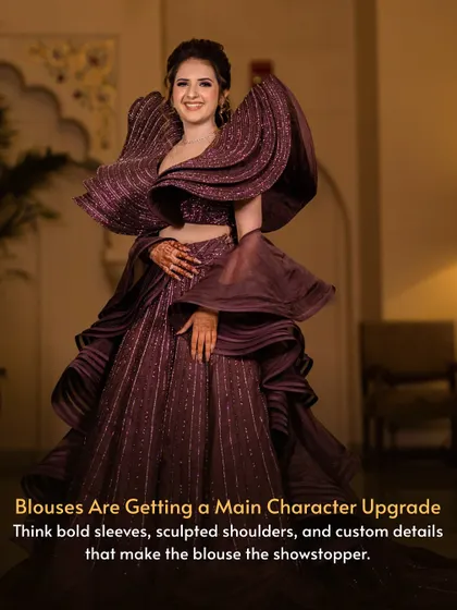 Blouses are getting a main character upgrade. Think bold sleeves, sculpted shoulders, and custom details that make the blouse the showstopper.