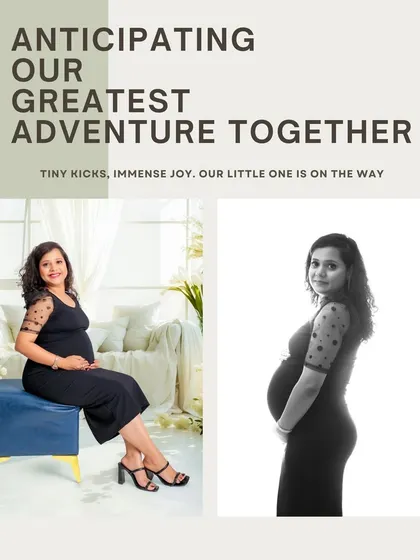 This graphic combines a relaxed studio portrait with a classic black and white profile, showing how we can deliver a variety of styles from a single session.