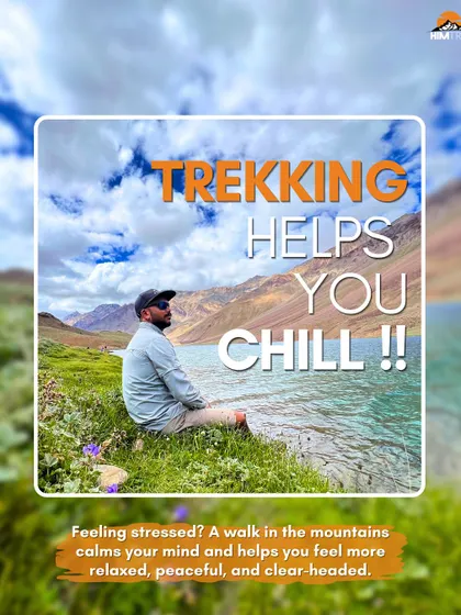 Feeling stressed? A walk in the mountains or just sitting by a lake like this calms your mind. This is what mountain therapy feels like.