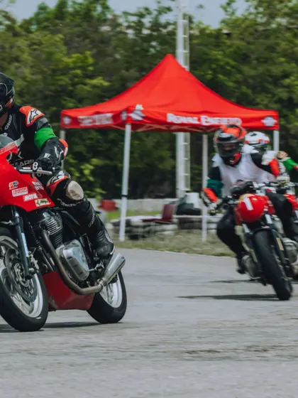 A shot of the pack racing at the Hyderabad Zonal Selection.