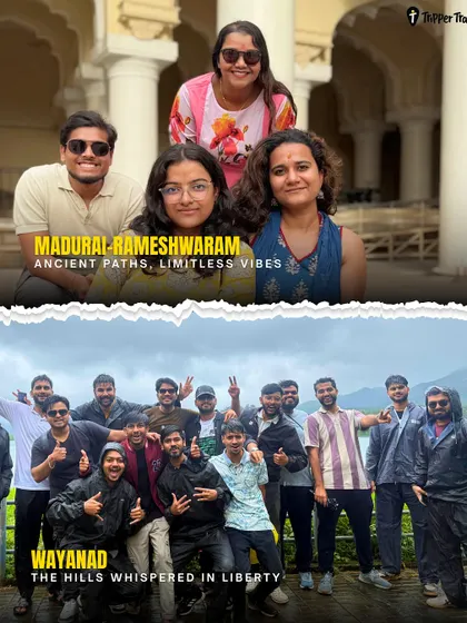 Exploring ancient paths in Madurai and Rameshwaram, and listening to the hills whisper in liberty in Wayanad. Our trips are a blend of culture, history, and nature, creating limitless vibes and unforgettable memories.